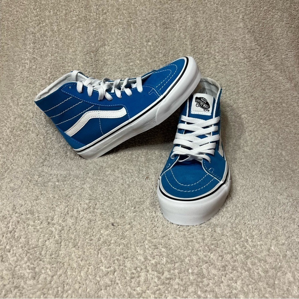 Vans Sk8 Hi Tapered Mediterrania Blue Women’s High Top Shoes Sneakers Size 6